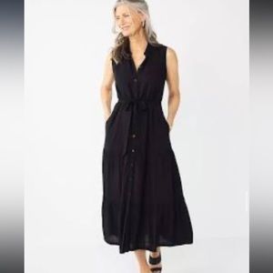Croft and Barrow sleeveless maxi shirt dress NWT SIZE SMALL
